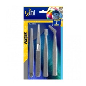 Kit com 4 Pinças Cromadas