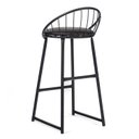 Ver imagem 3 de Banqueta Industrial Aço Preta – Gourmet, Varanda, Living – Banqueta Shell Kit 4