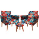 Ver imagem 1 de Kit 2 Poltrona Decorativa Nina e Puff Suede Abistrato 15