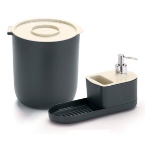 Kit Pia Lixeira,dispenser Detergente,bucha e Sabão Gelo