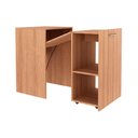 Ver imagem 7 de Mesa Multiuso Escritório Retrátil Me4170 C/ 2 Nichos Preto - Tecno Mobili