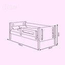 Ver imagem 3 de Cama de Solteiro Mirela Branco Mel com Grade de Proteção Acompanha Lençol Infantil Quarto Infantil