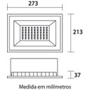 Ver imagem 2 de Refletor Blumenau LED Tech 100W Preto Bivolt 6500 K - Branco Frio