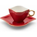 Ver imagem 1 de Xicaras de Café – Forever Love Porcelana 4 Peças - Vermelho