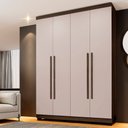 Ver imagem 4 de Guarda Roupa New Master 4 Portas Benetil Imbuia/off White