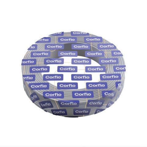 Cabo Flexível Corfio 2,5mm 750V Rolo 100m Cinza