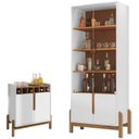 Ver imagem 1 de Barzinho 2 Portas 50522 E Cristaleira Para Sala 50519 Branco Cedro DCASA