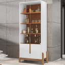 Ver imagem 2 de Barzinho 2 Portas 50522 E Cristaleira Para Sala 50519 Branco Cedro DCASA