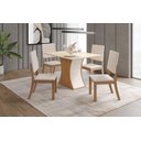 Ver imagem 1 de Mesa de Jantar Luiza 120 4 Cad. Milla Linho - Henn