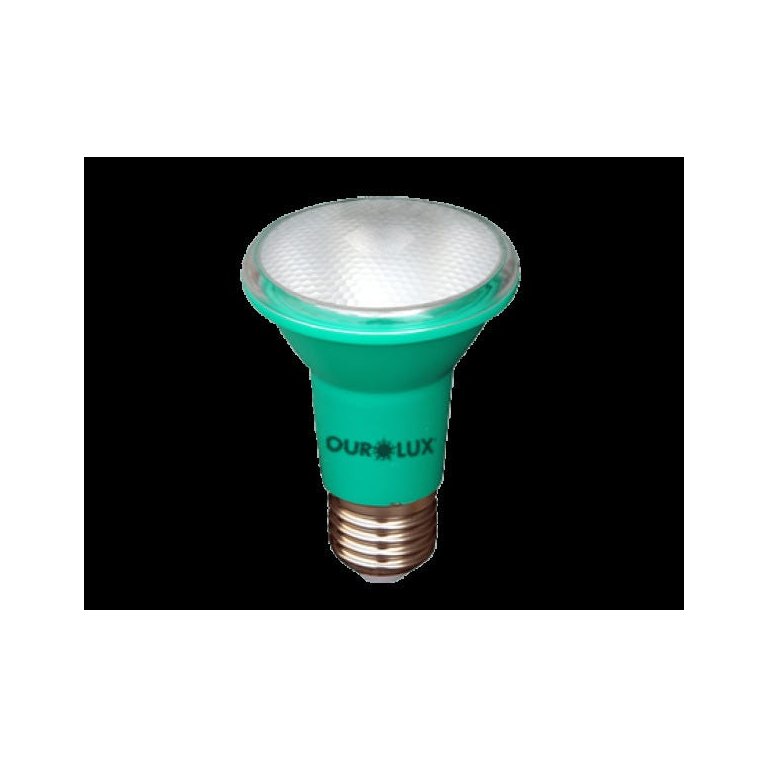 Lâmpada Led Ourolux 6W Superled Verde E27 Bivolt