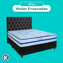 Ver imagem 4 de Kit Cabeceira + Cama Box + Colchão Casal Molas Ensacadas Blue Paropas
