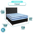 Ver imagem 3 de Kit Cabeceira + Cama Box + Colchão Casal Molas Ensacadas Blue Paropas