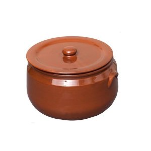 Caçarola Panela com Tampa de Barro Ceramica Vermelha Motta Tipo Capixaba 11 Litros