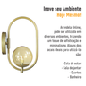 Arandela Parede ONLINE  DOURADO Globo de Vidro AMBAR - 4124-14-AM - 7