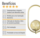 Ver imagem 6 de Arandela Parede ONLINE  DOURADO Globo de Vidro AMBAR - 4124-14-AM