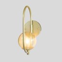 Ver imagem 2 de Arandela Parede ONLINE  DOURADO Globo de Vidro AMBAR - 4124-14-AM