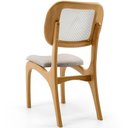 Ver imagem 4 de Kit 4 Cadeiras para Sala de Jantar Estofada e Tela Mariah L02 Linho Cru