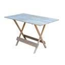 Ver imagem 2 de Jogo de Mesa Dobrável 1,20x70 em Madeira Padrão com 6 Cadeiras sem Pintura/crua