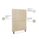 Ver imagem 3 de Cabeceira Estofada Cama Box Solteiro Carla 90cm Linho:bege