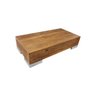 Mesa de Centro Retangular Madeira de Demolição Natural 1.20M-Rústico Natural - 1