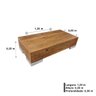Mesa de Centro Retangular Madeira de Demolição Natural 1.20M-Rústico Natural - 4