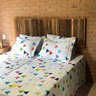 Cabeceira em Madeira de Demolição - Cama Casal - Natural 1,70M - 3