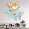 Adesivo de Parede Infantil Tigre Aviador-Grande 75x85cm - 1