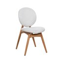 Ver imagem 4 de Kit 8 Cadeiras de Jantar Lotus Estrutura Aço Carbono Laminado Natural com Estofado Linho Cru