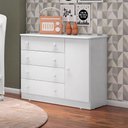 Ver imagem 5 de Comoda Infantil Sapateira Lua Encantada 1 Porta 4 Gavetas Branco