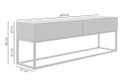 Ver imagem 3 de Rack Eros Estilo Industrial 140cm Sala Estar Preto