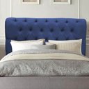 Ver imagem 2 de Cabeceira Estofada Cama Box Solteiro 90cm París Corino Azul- Mabe Magazine