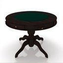 Ver imagem 7 de Conjunto Mesa de Jogos Carteado Bellagio Tampo Reversível Verde e 4 Cadeiras Madeira Poker Base Estr