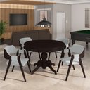 Ver imagem 5 de Conjunto Mesa de Jogos Carteado Bellagio Tampo Reversível Verde e 4 Cadeiras Madeira Poker Base Estr