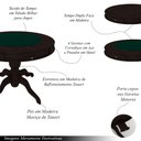 Ver imagem 2 de Conjunto Mesa de Jogos Carteado Bellagio Tampo Reversível Verde e 4 Cadeiras Madeira Poker Base Estr