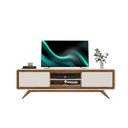 Ver imagem 2 de Rack TV Sala até 65 Polegadas Channel Nature/Off White Fabri Móveis