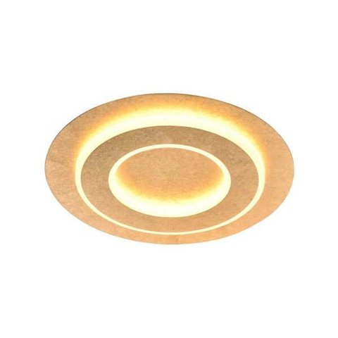 Plafon de Embutir Redondo Dourado 35cm LED 24W 3000K Bivolt