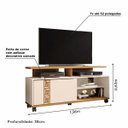 Ver imagem 3 de Rack Bechara Topázio para TV até 55 Polegadas Cinomomo/Off White