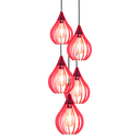 Ver imagem 2 de Luminária Teto Lustre pendente balcão cozinha sala 5 chile:Vermelho