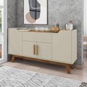 Ver imagem 1 de Aparador Buffet Future 4 Portas 1 Gaveta Off White/Cinamomo Bechara