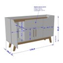 Ver imagem 5 de Aparador Buffet Future 4 Portas 1 Gaveta Off White/Cinamomo Bechara