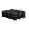 Cama Box Casal Gazin  de Molas Gazin Pérola Negra 138x188 - 2