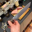 Ver mais imagens de Faca Churrasco Artesanal Inox 8' Cabo Híbrido Madeira Resina Corte Premium