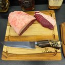 Ver imagem 7 de Faca Churrasco Artesanal Inox 8' Cabo Híbrido Madeira Resina Corte Premium