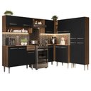 Ver imagem 3 de Armário de Cozinha Completa de Canto 417cm Rustic/Preto Emilly Madesa 02