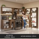 Ver imagem 6 de Armário de Cozinha Completa de Canto 417cm Rustic/Preto Emilly Madesa 02