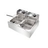 Fritadeira Elétrica 2 Cubas Aço Inox 10 Litros 220v 5000w - 1