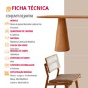 Ver imagem 6 de Conjunto Sala de Jantar Mesa Noronha 180cm Tampo Laminado Organico e 6 Cadeiras Eva Premium
