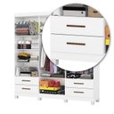 Ver imagem 6 de Guarda-Roupa 6 Portas 4 Gavetas com Espelho e Pés Genova Branco