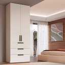 Ver imagem 1 de Guarda Roupa Modular 2 Portas 3 Gavetas 70cm MDF Altezza Trend Belmax:Branco