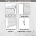 Ver imagem 6 de Persiana Rolo Double Vision Zebra 180larg X 220alt Linho com Bando - Sala/ Escritório/quarto/sacada